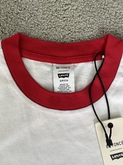 Levis Beyoncé Collaboration Ivory White Red T Shirt Limited Edition Small New