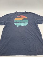Reel Life T-Shirt Men XL Blue Graphic Print Tee.#46810