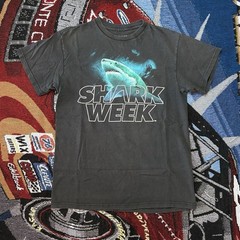 Discovery Channel Shark Week Shirt Black Men Medium Great White Shark 2011