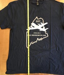 NEW NAVAL AIR STATION BRUNSWICK, MAINE T-SHIRT NAVY BLUE SIZE XL NAS NASB ME 207