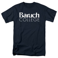 Baruch College Adult T-Shirt Stacked, Navy, S-5XL