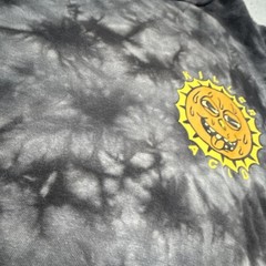 Killer Acid Men’s Black Gray Yellow Cotton Tie Dye Sun Graphic T-Shirt Size M