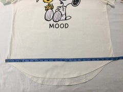 Teen Girls Size XXL Peanuts Snoopy & Woodstock Mood Lt Ivory S/S Tee T-Shirt NWT