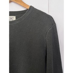 Buck Mason Mens Vintage Thermal Surplus Tee Long Sleeve Waffle Size Medium Gray