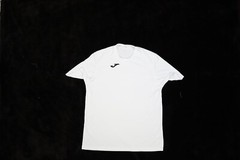Joma Mens Solid White Short Sleeve Round Neck Athletic Soccer Blank T-Shirt L
