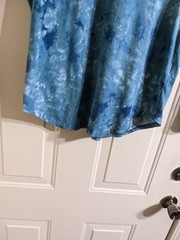 RARE Hollister Long Sleeve Shirt Tie Dye/Acid Wash Malibu Blue Men’s M Scalloped