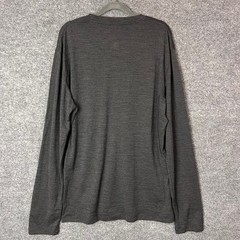 Icebreaker Long Sleeve Shirt Mens XL Gray Merino Wool Base Layer Top