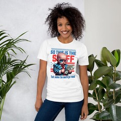 “Unisex Funny T-Shirt – Regular Fit, Crew Neck,4-Color Design for All”