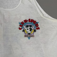 1980s Club Spuds Mackenzie Bud Light Promo Tank w/ Dog on a vacation
