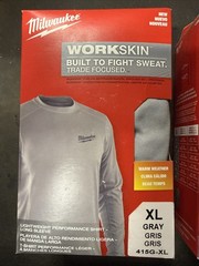 2 Packs Milwaukee Men’s Work Skin Extra Large Gray Light Weight