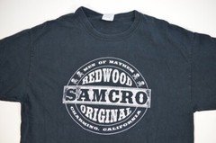 SOA Sons Of Anarchy TV Show Samcro Redwood Faded T-Shirt Size Large Black