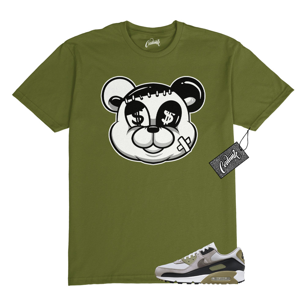 Air Max 90 Light Bone Neutral Olive College Grey Stone T Shirt to Match STITCH
