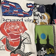 16 Tees Graphic T Shirt Lot Mix Modern Joblot For DIY Craft Upcycle Tie Dye Etc.