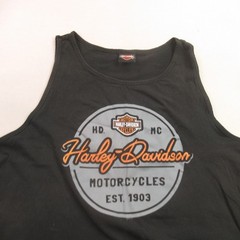 Harley Davidson Shirt Mens Large Sleeveless Crew Neck Black Aurora Colorado