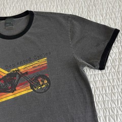Demented Cycles Chopper T-Shirt Gray District Threads Size Large