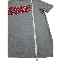 Nike Mens Safari Print Graphic T-Shirt Gray Red Logo Short Sleeve Small