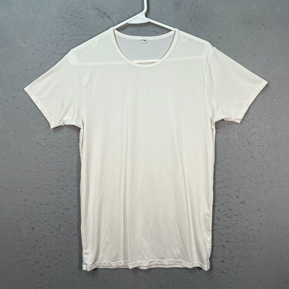 Uniqlo Airism White Crew Neck T Shirt Mens Size Small
