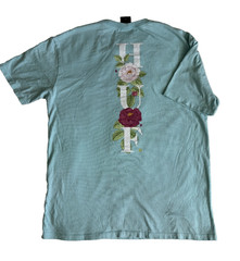 HUF T-shirt Mens XL Flower Celadon Logo Graphic Skate Streetwear HipHop Punk