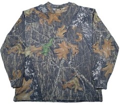Vintage Camo Shirt Mens L Mossy Oak Break Up All Over Deer Hunting Long Sleeve