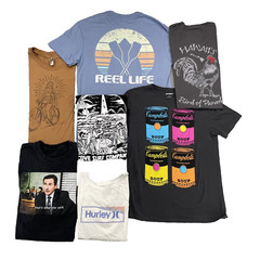 T Shirt Lot of 7 Mens Small Mix Brands 90’s Surf Skate Streetwear Bundle Hurley