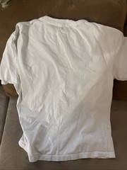 RHUDE World Championship Ivory Cotton Graphic Short Sleeve. Marks Under Arms