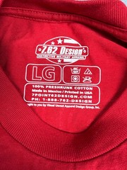 7.62 Design T Shirt Mens Large Red Cotton United States Marines First To Fight