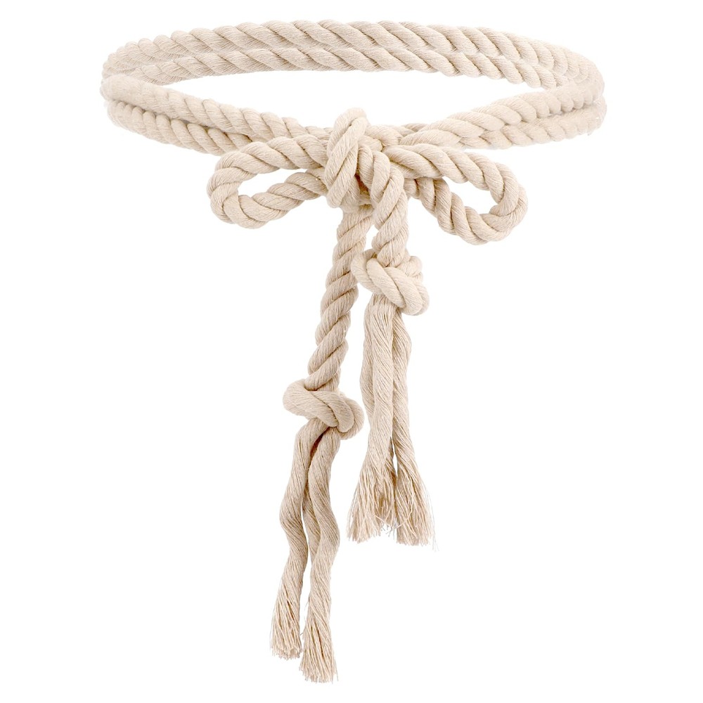 Rope Belt Cotton Braided Woven Gothic Pastor Long Waist Belt with Tassels for…