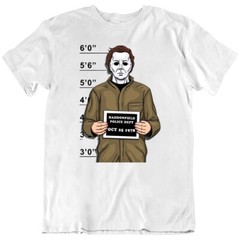 Michael Myers Mask, Horror Scary Dark Halloween Holiday Fan T Shirt Gift New
