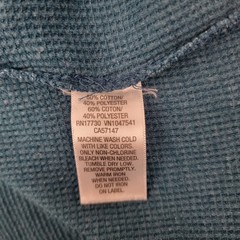 MERONA Mens Shirt Sz XL Henley Thermal Waffle Knit BLUE Faded Grunge Y2K