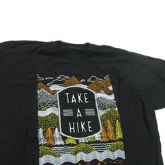 Ann Arbor Shirt Mens XL Short Sleeve Casual Black Crew Neck Lightweight Hiking