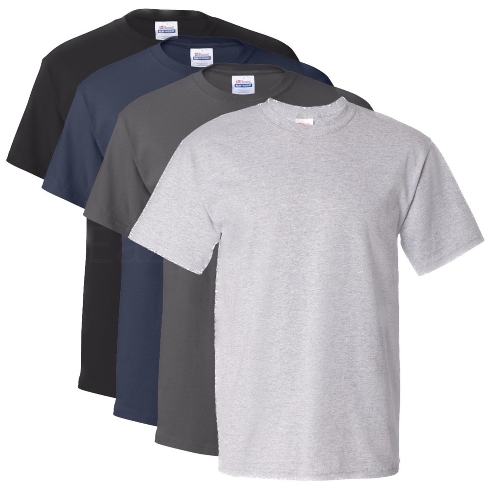 Hanes Men’s Essential T-Shirt Pack of 4 Size S-5XL Plain Tees Assorted Colors