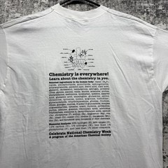 Vtg National Chemistry Week Shirt XL Science Scientist Grunge Colorful Graphic