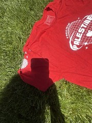 Wear The Peace Unisex Adult Heavy Tee Red Palestine *flaw