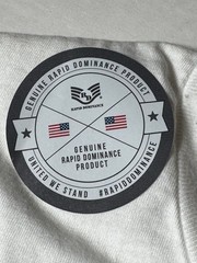 NWT Defect Last Photo U.S. Air Force Rapid Dominance T Shirt White Blue Men Sz S