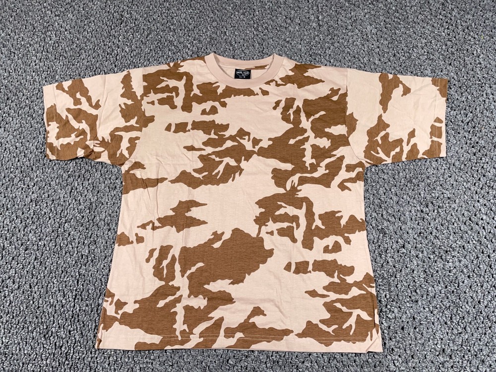 Mil-Tec Camouflage Pattern T-Shirt Adult XL Brown Camo Woodland Military Nature