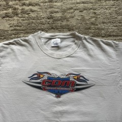 Vintage CDM Dirt Motorsports Tee Men’s XL Racing Dirt Track White 2013 Race Car