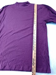 Ivy Crew Classics Mock Neck T-Shirt Men’s Long Sleeve Red Burgundy Size L