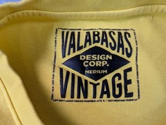 Valabasas Vintage Extreme Motocross Graphic Tee Distressed Helmet Yellow Men’s M
