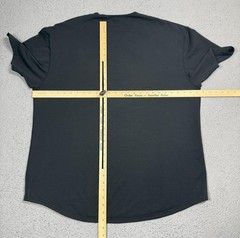 BYLT Drop Cut LUX Shirt Mens 3XL Black Curved Hem Tagless Stretch Tee Casual