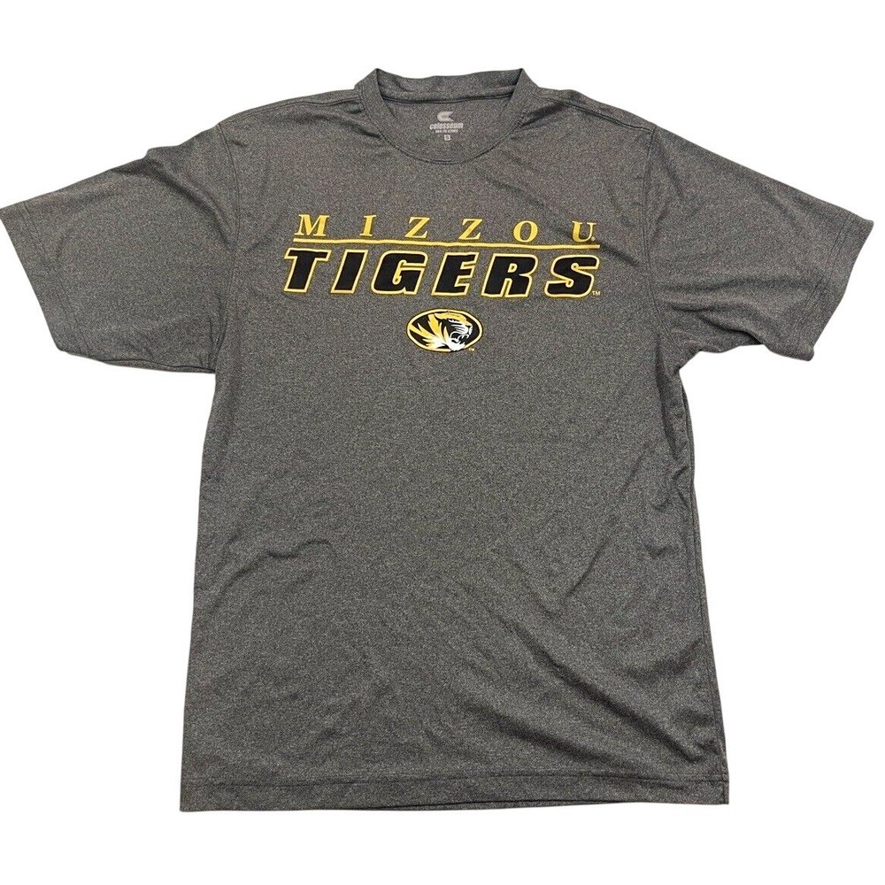 Colosseum Missouri Tigers T-Shirt Mens S Gray Mizzou NCAA Performance Tee
