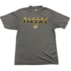 Colosseum Missouri Tigers T-Shirt Mens S Gray Mizzou NCAA Performance Tee
