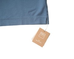 Fedeli $207 Muted Blue Extreme Giza Organic Cotton Short Sleeve T-Shirt 50 IT M