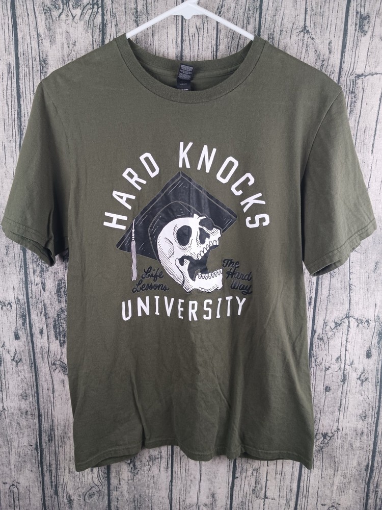 Anvil Lightweight Mens T-Shirt Size (M) Hard Knocks University – Pre-Owned