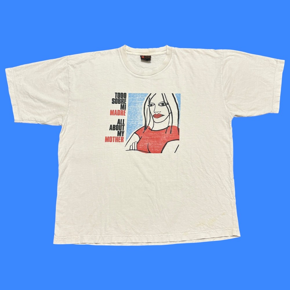 Vintage Movie Promo Shirt Mens XL White 90s Pedro Almodovar Art Graphic Cinema