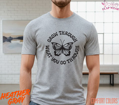 Unisex Grow Through What T-Shirt, Men T shirt,Women T shirt Gift Religion Top