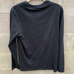 Mack Weldon Shirt Mens Medium Black 100% Pima Cotton Long Sleeve Crewneck Tee