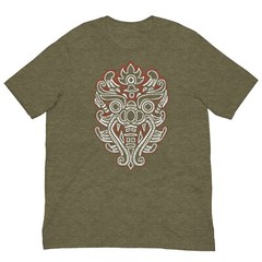 THE BEACH MOVIE SHIRT – TRIBAL – LEO – Y2K 2000 – HEATHER OLIVE 02 – THAILAND