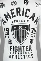 AMERICAN FIGHTER Fort Hays White Athletic Mens Crewneck T-shirt S-3XL NWT