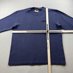 Vintage AND1 T-Shirt Mens Large Blue Thermal Waffle Knit Basketball Long Sleeve