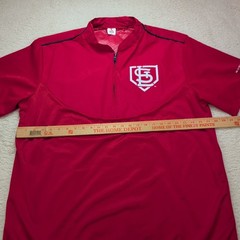 St. Louis Cardinals Men’s Baseball Shirt XL Red Quarter Zip MLB Team Logo